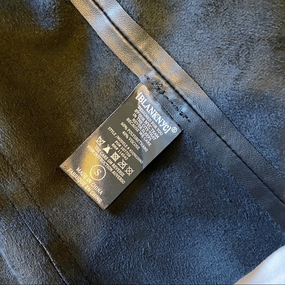 BLANKNYC Faux Leather Drape Front Jacket - Picture 4 of 4
